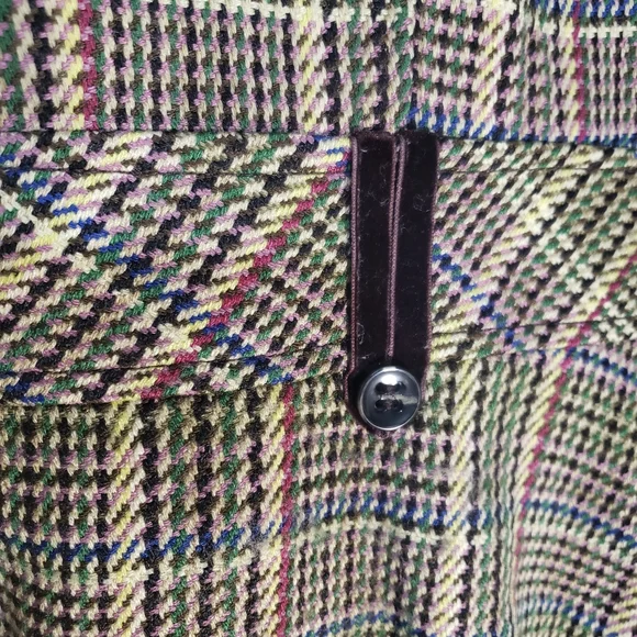 41. Studio Y Sz XL Multicolor Plaid Short-Sleeve Blazer - Picture 7 of 8